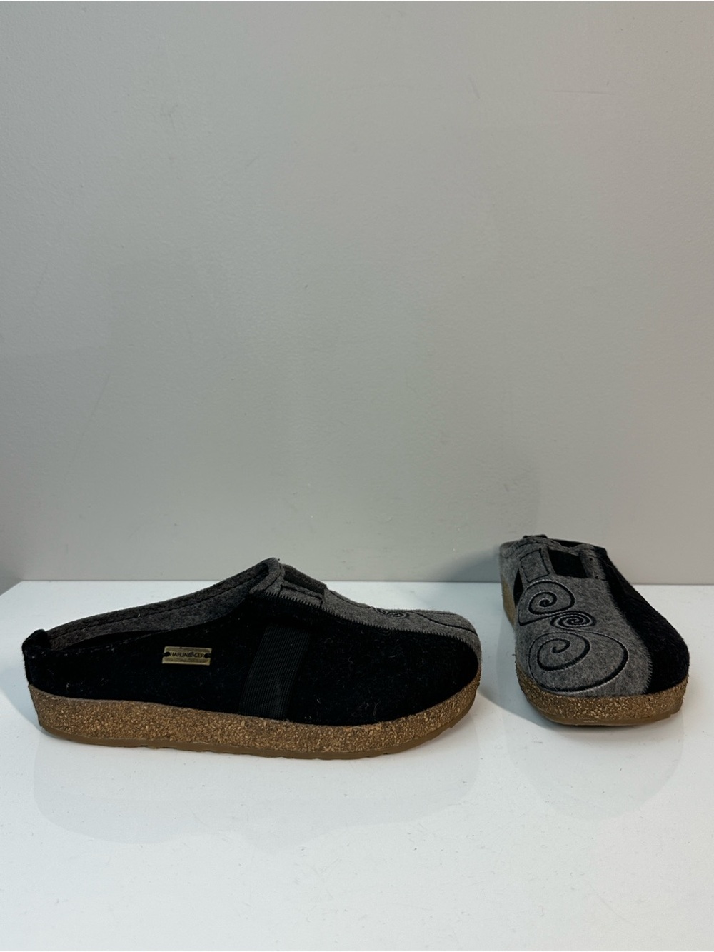 Haflinger Magic Swirl Grizzly Collection Patterned Wool Clogs Size 37(6)